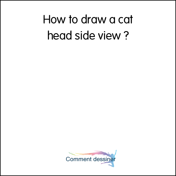 How to draw a cat head side view